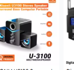 Kisonli U-3100 RGB Surround Soundbar & Subwoofer 2.1 Speaker System